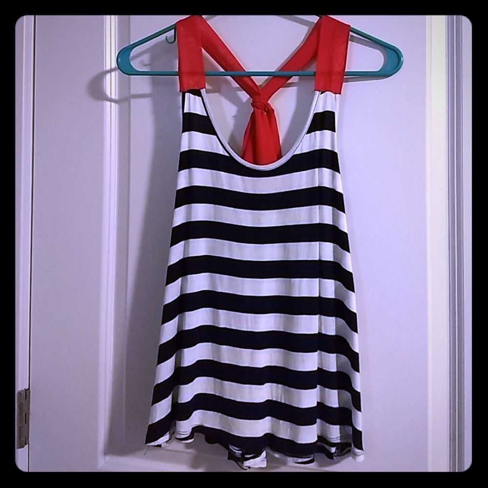 Red, white and blue tank top